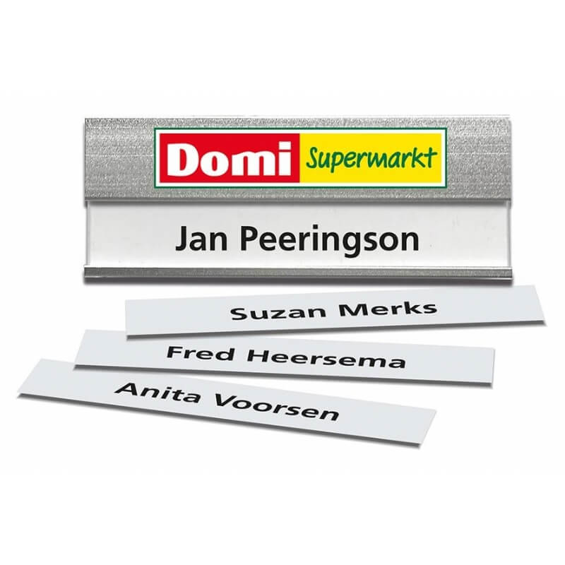 Naambadge in aluminium