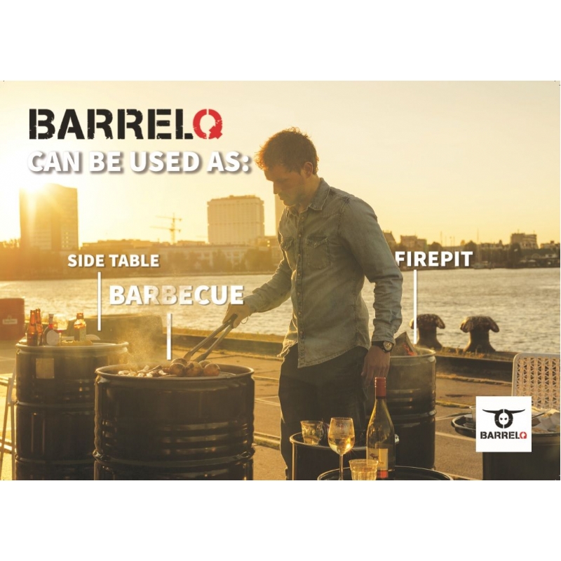 Olievat wordt barbeque