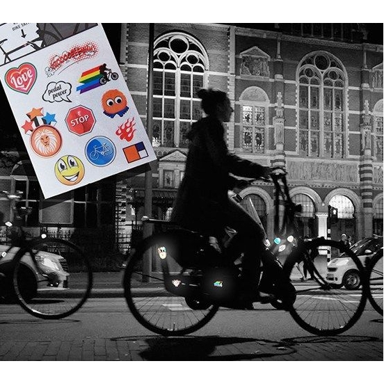 Reflecterende fiets tattoos