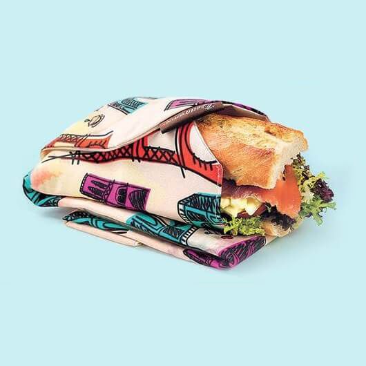 Herbruikbare lunchzakjes Boc'n'Roll met gepersonaliseerde opdruk