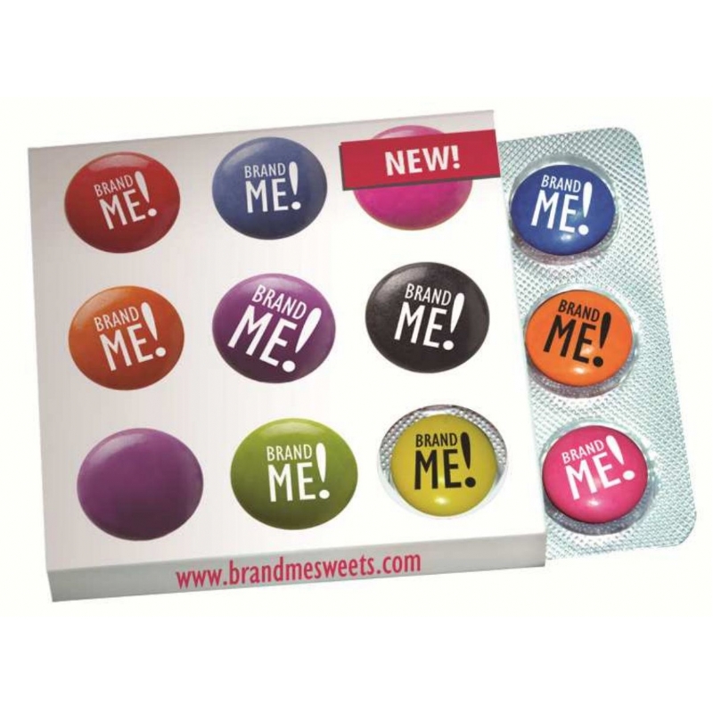 9 Chocolade pastilles met opdruk
