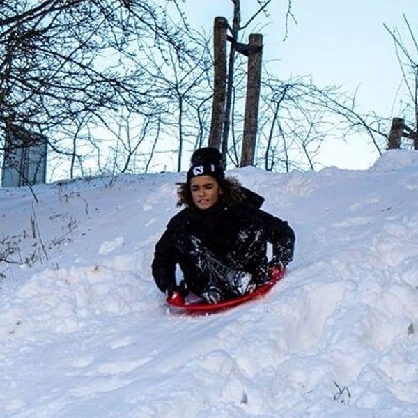 Sneeuwschijf voor sneeuwpret