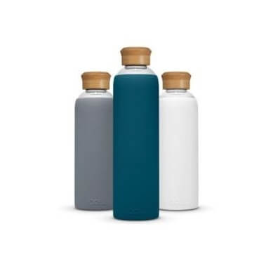 Glazen drinkfles in eigen kleur
