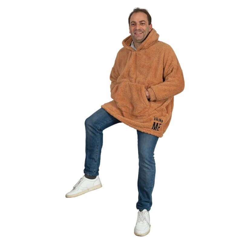 Fleece deken met mouwen 