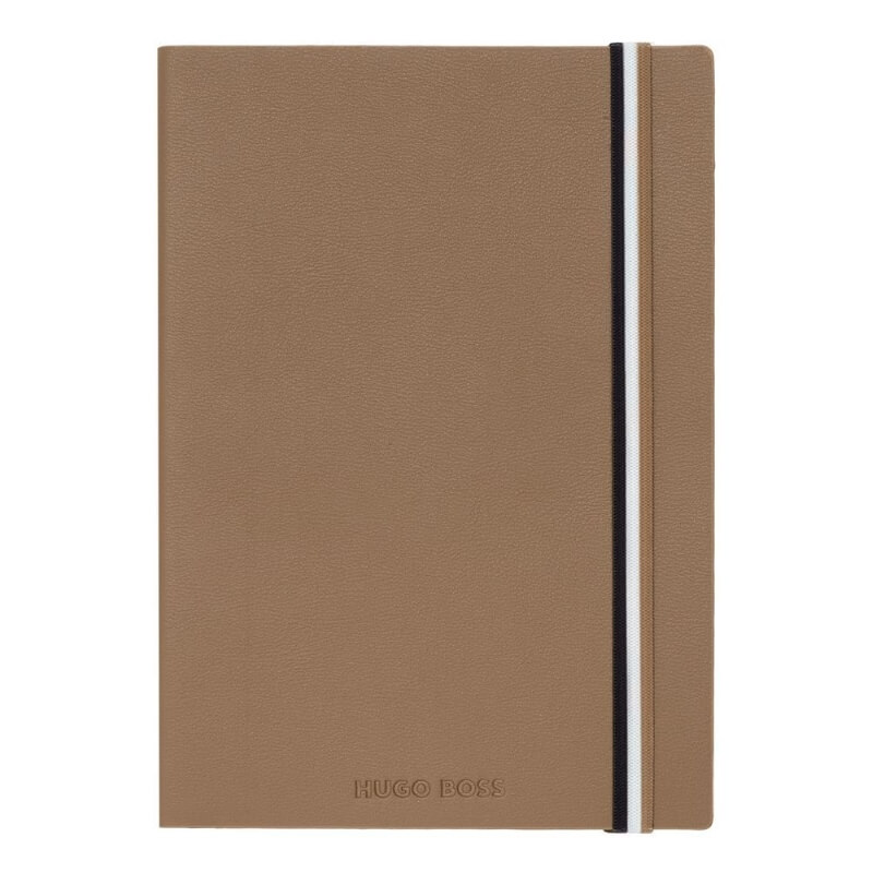 Hugo Boss A5 notitieboekje Iconic Camel Lined