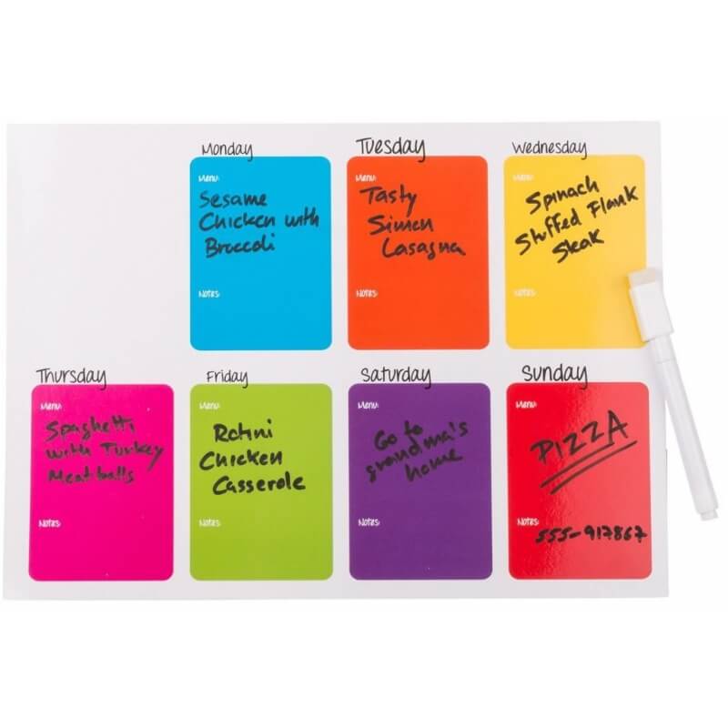 keuken magneet met weekkalender