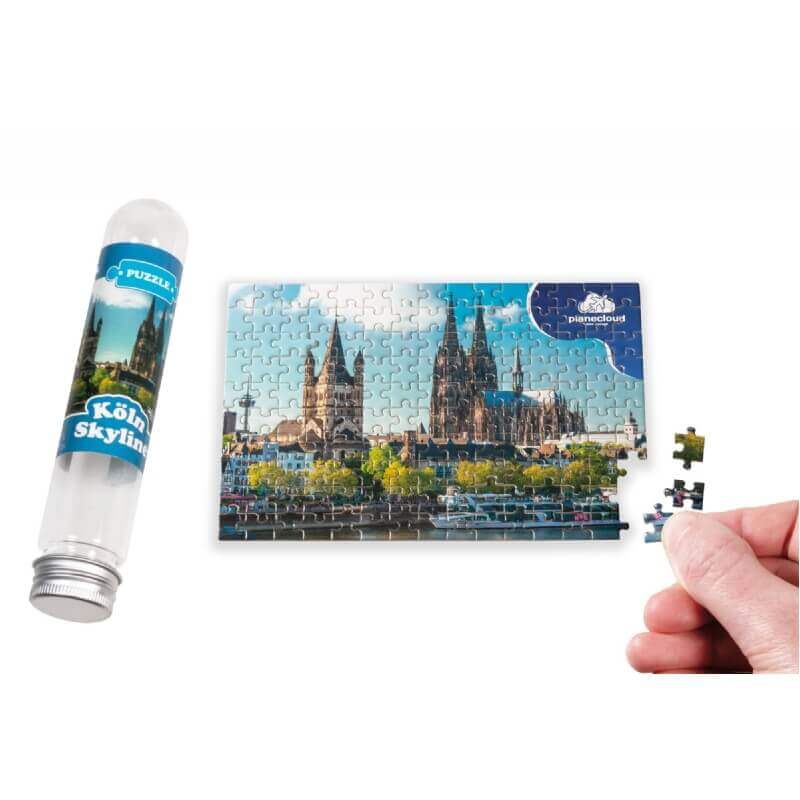 Compacte puzzel in een tube, handig om mee te nemen