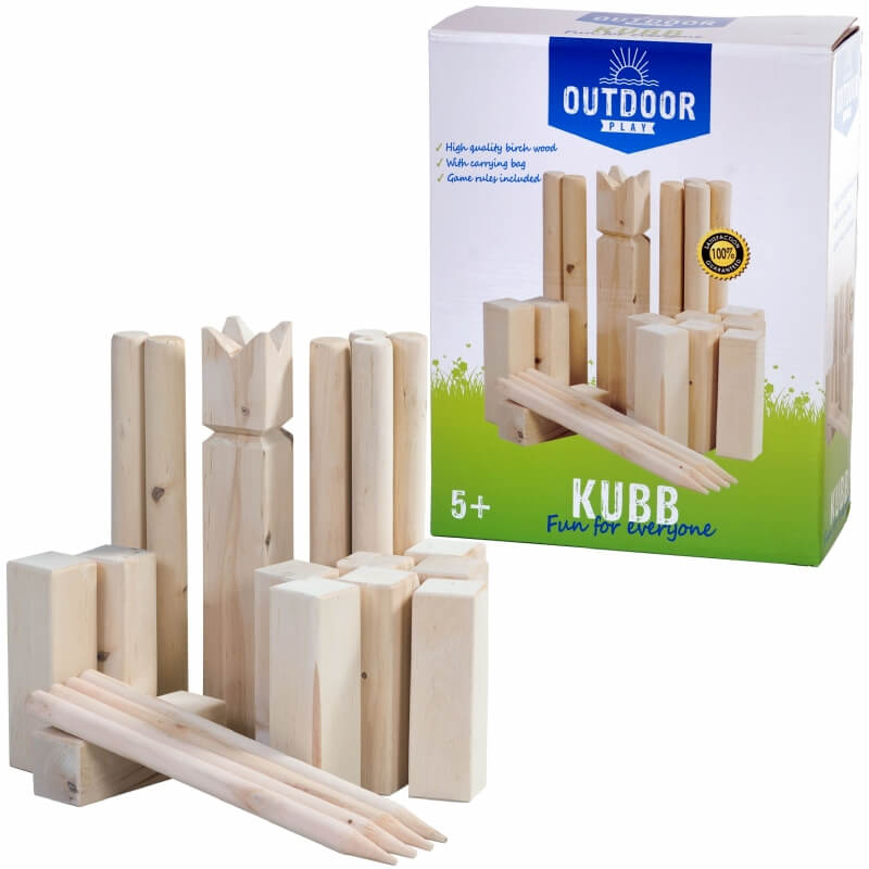 Houten KUBB spel