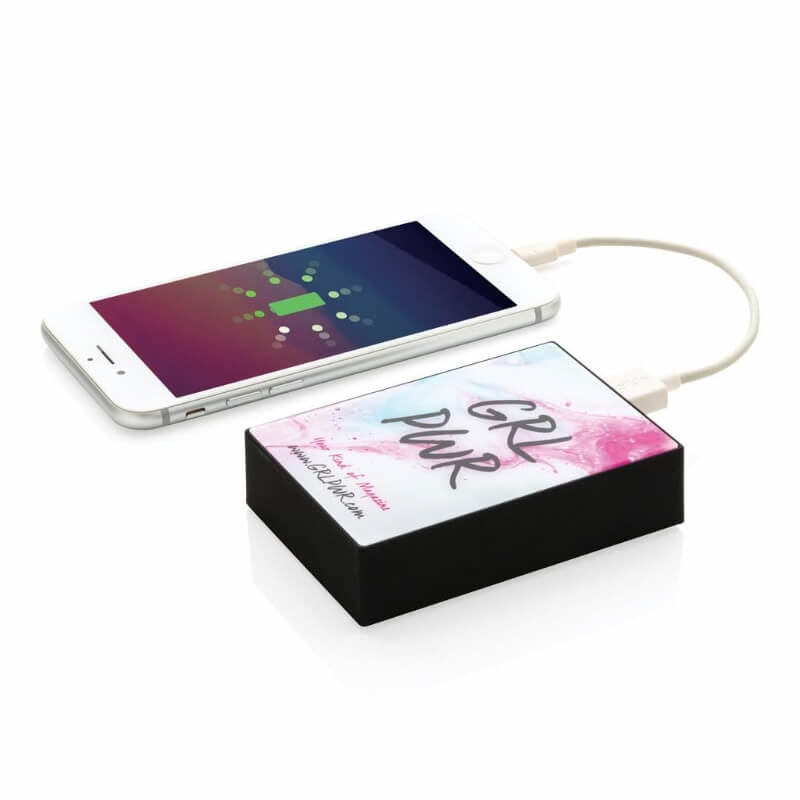 Glass 5.000 mAh draadloze powerbank