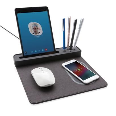Muismat met 5W draadloze oplader en USB