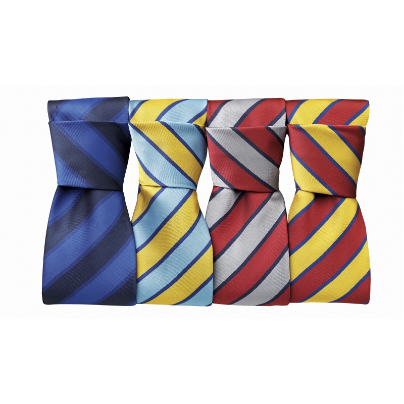 Gestreepte polyester stropdas